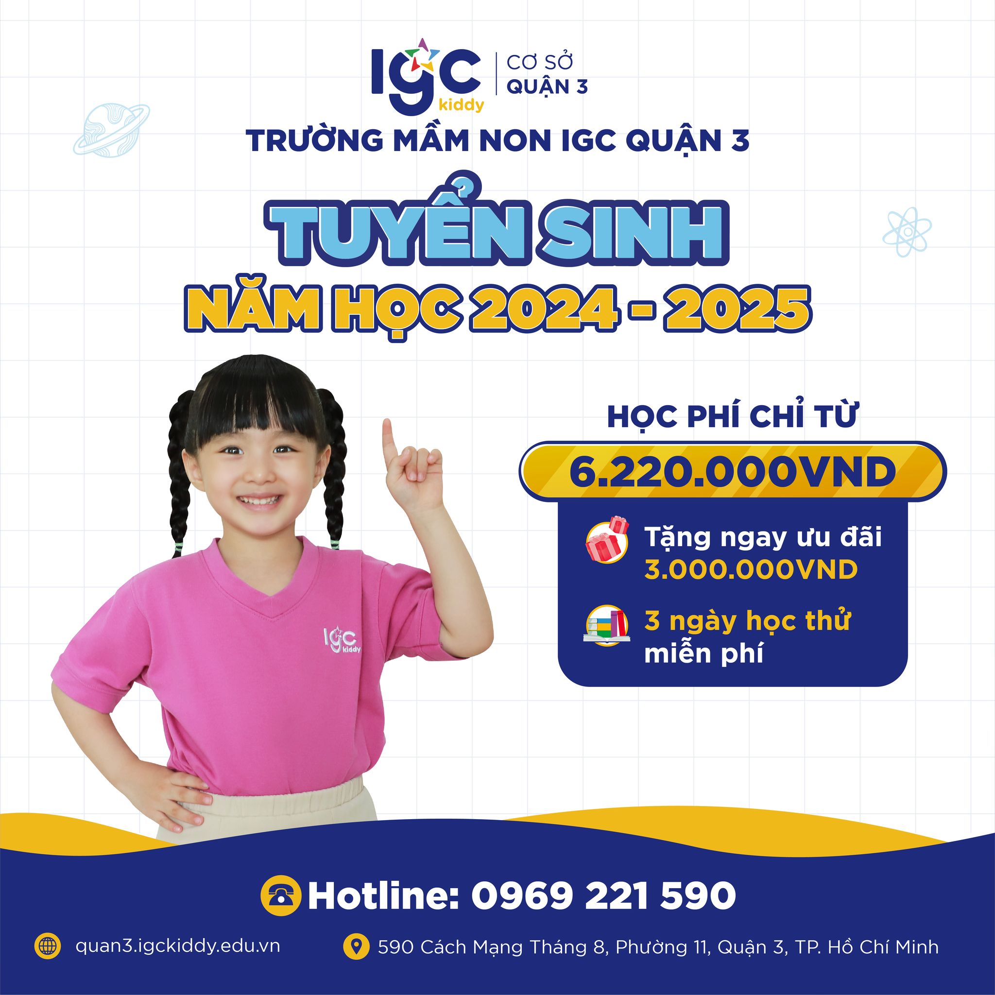 ĐÓN NĂM HỌC MỚI - NHẬN NGAY ƯU ĐÃI 3.000.000 VND TẠI TRƯỜNG MẦM NON IGC QUẬN 3