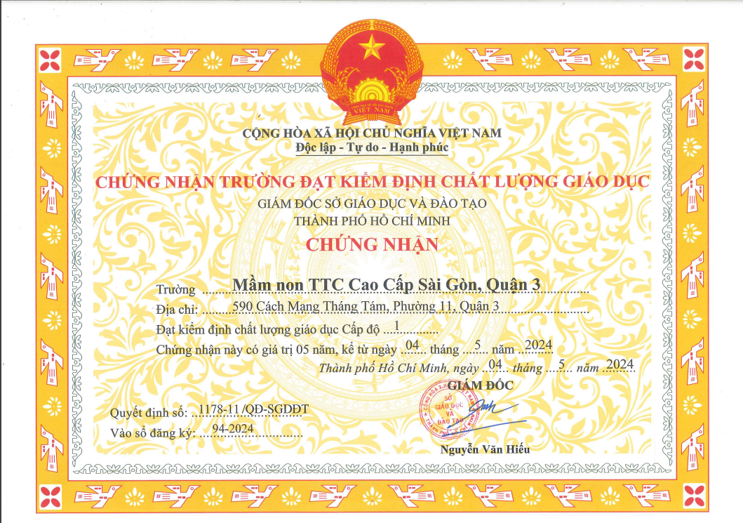 GIẤY CHỨNG NHẬN KIỂM ĐỊNH 5 NĂM