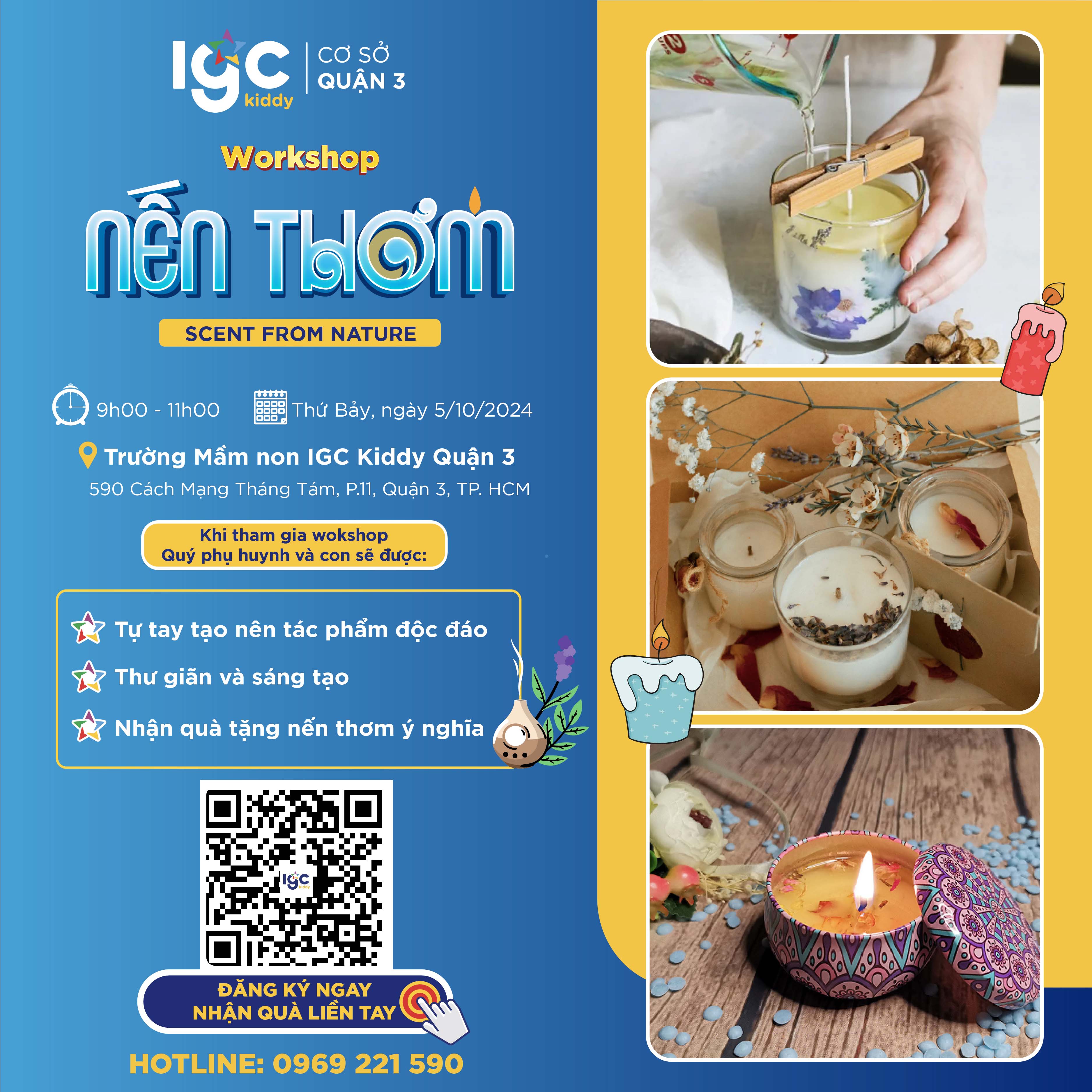 CÙNG CON THỬ TÀI TẠI WORKSHOP LÀM NẾN THƠM HOÀN TOÀN MIỄN PHÍ CỦA TRƯỜNG MẦM NON IGC QUẬN 3