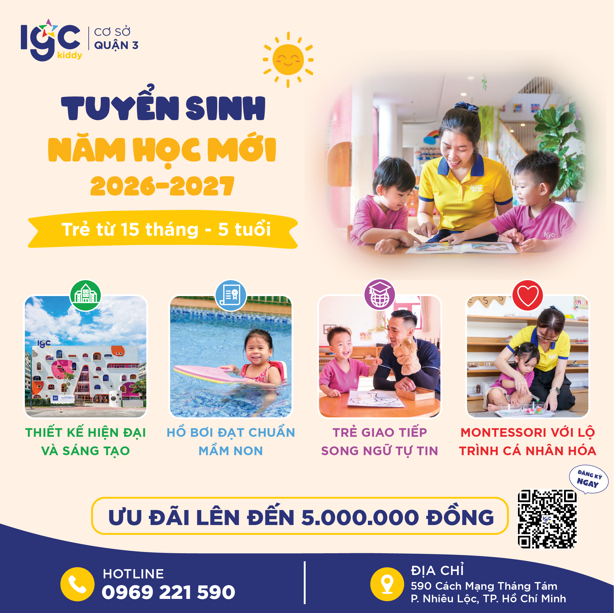 TRƯỜNG MẦM NON IGC KIDDY QUẬN 3 - TUYỂN SINH NĂM HỌC 2026-2027