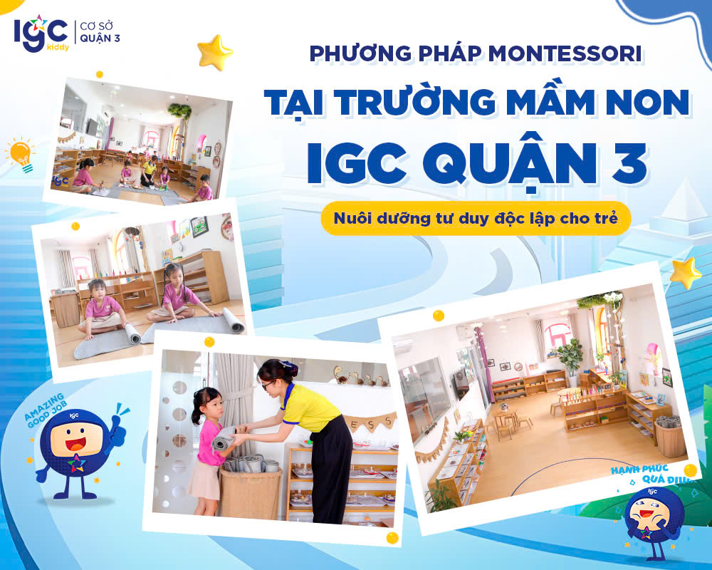 phương pháp montessori tại trường mầm non igc quận 3
